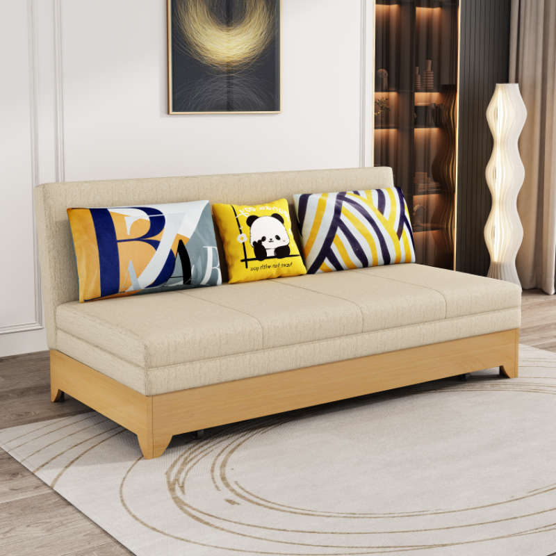 实木沙发床可折叠梳化床伸缩两用小户型客厅布艺新中式多功能沙发