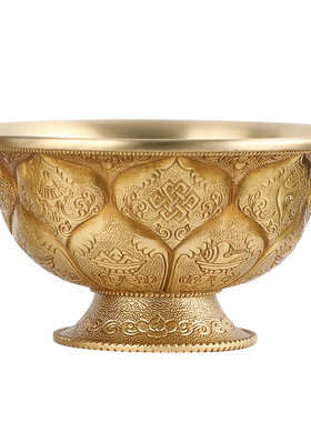 慧宝纯铜家用密宗八吉祥供水杯