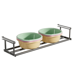 免安装洗脸盆收纳架子浴室柜下分层盆子收纳架卫生间置物架悬挂