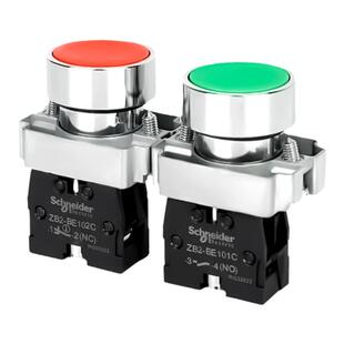 施耐德平头按钮XB2BA 11C 21C 31C 42C 启动开关ZB2-BE101  22mm