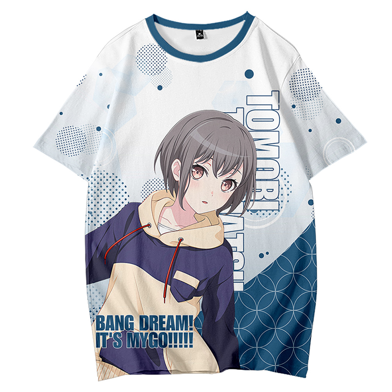 BanGDream MyGO 千早爱音 高松灯 短袖T恤 音邦邦周边宽松痛衣服