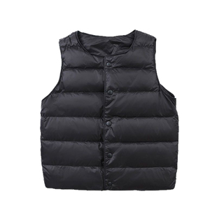 日本优款2025秋季新款儿童羽绒马甲宝宝羽绒马夹男童背心女童内胆