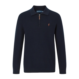 POLOWALK男装针织衫2025秋季新品百搭半拉链翻领套头上衣