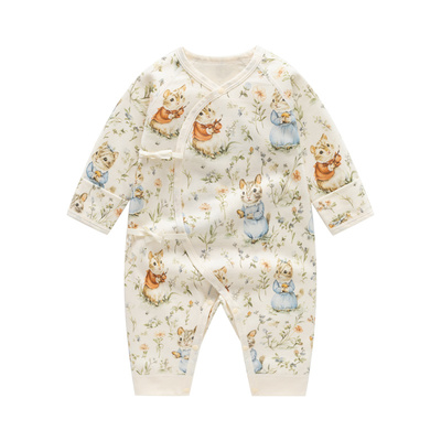 婴儿连体衣秋冬季纯棉打底秋衣