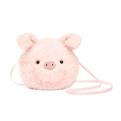 英国Jellycat小猪包包斜挎包小包腰包毛绒玩具玩偶公仔生日礼物