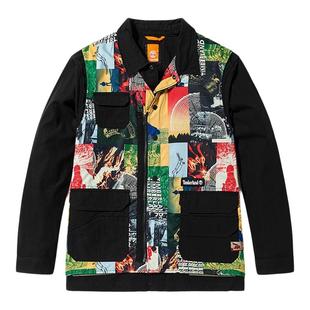 Timberland/添柏岚户外男子休闲外套印花潮流可拆袖翻领夹克A6CS9