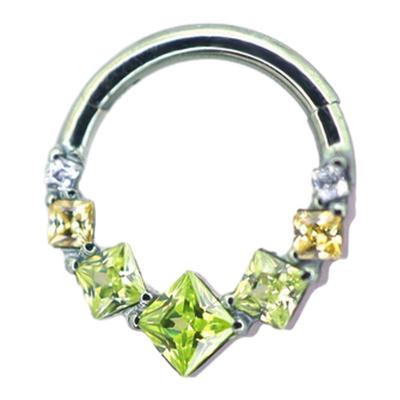 大钻外螺纹锆石耳钉SHINMA钛钢