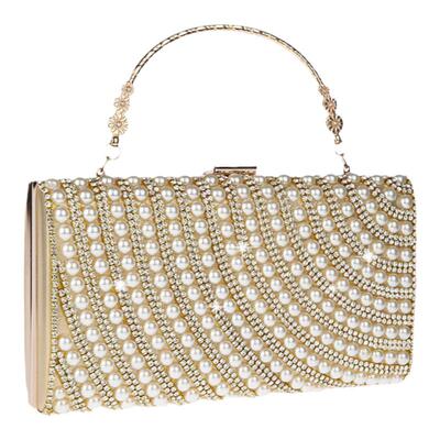 高端晚宴手包珍珠包包手提喜婆婆配旗袍包包大容量水钻包手拿包女