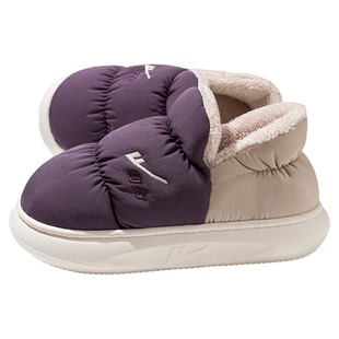 回力棉拖鞋女款冬季加绒保暖家居新款防水防滑厚底包跟棉鞋可外穿