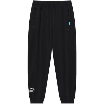 特步运动裤男2025春秋官方针织弹性薄款收口九分裤976229840014