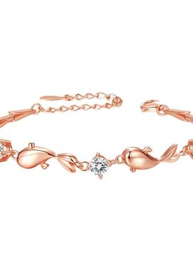 摩天轮vana女纯银锆石银海豚手链