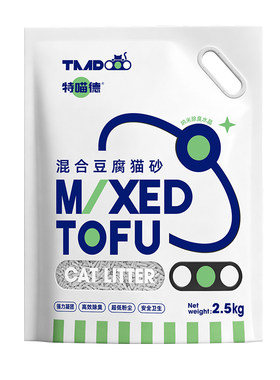 特喵德豆腐膨润土混合猫砂2.5kg