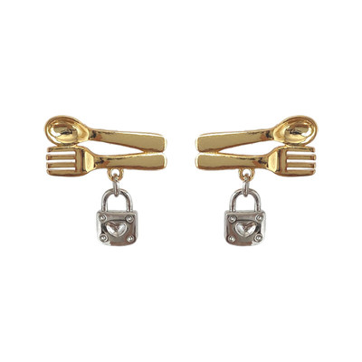 明星同款个性小众耳环镀18k原创