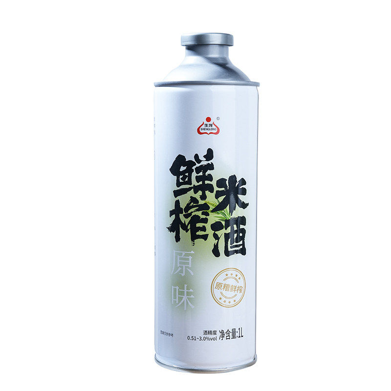 生龙鲜榨米酒1L湖北孝感醪糟甜酒酿原浆原味荔枝桂花黄桃味月子酒