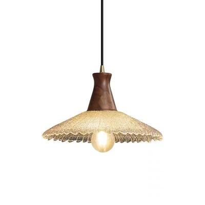 中古诧寂风胡桃木餐厅小吊灯