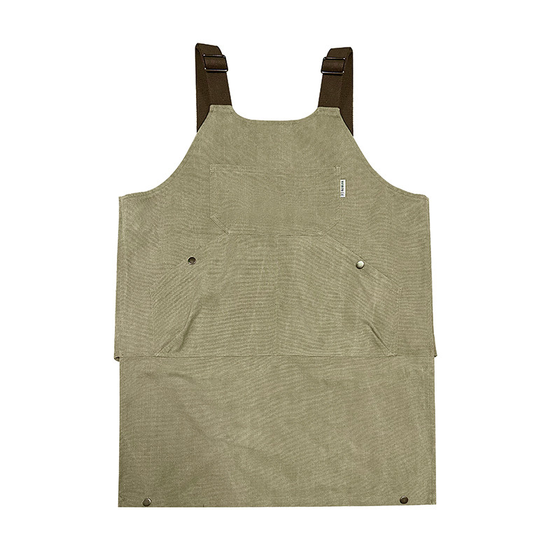 帆布咖啡师工作服定制logo