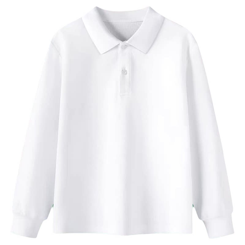 男女孩校园服白色polo衫tshirt