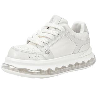 EBLAN/伊伴厚底增高小白鞋女2026春季新款大头休闲气囊夹心板鞋子