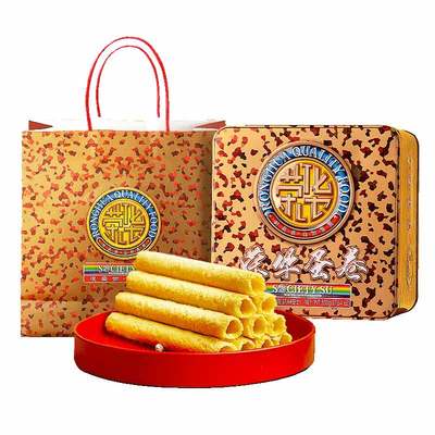 荣华手工蛋卷广东特产饼干零食