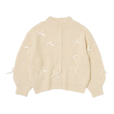 MOUSSY 2026春季新品温柔慵懒风灵落蝴蝶结针织开衫010IA370-8121