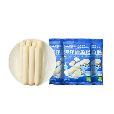 小鹿蓝蓝鳕鱼肠宝宝食品70g×3袋
