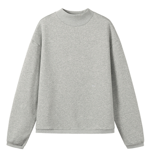 SOMENUM森林 25AW「保暖抗菌」短款宽松秋冬男女刺绣高领套头卫衣