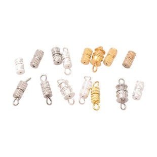 项链扣子接头配件手工diy穿珍珠收尾手串连接扣手链串珠螺丝扣头