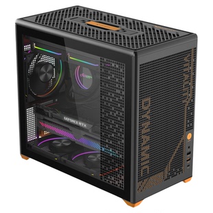 未知玩家P80手提便携式MATX玻璃侧透ITX桌面240水冷游戏电脑机箱