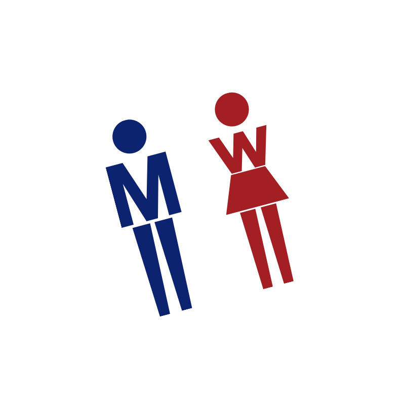男女卫生间洗手公共厕所标识指示牌贴纸更衣标语logo亚克力健身房