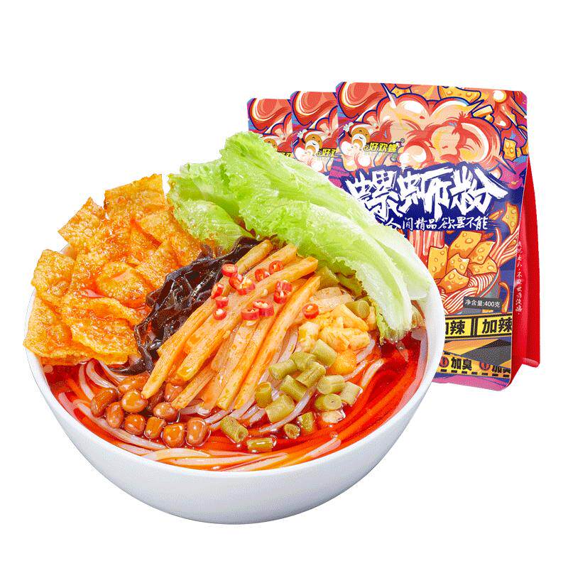 好欢螺螺蛳粉加辣加臭官网正品螺狮粉广西柳州特产速食酸辣螺丝粉