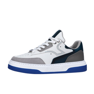 U7男鞋潮牌高级感板鞋男款2026春季新款真皮透气潮流高端小白鞋男