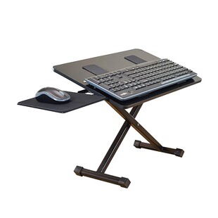 升降键盘支架可调节笔记本电脑桌面站立式办公可折叠移动增高架