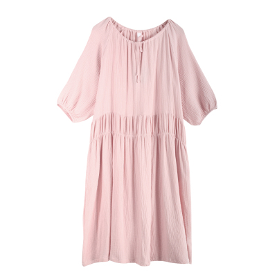 轩靓夏季纯棉纱布女士睡裙