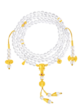 周大生转珠阁天然水晶银S925项链