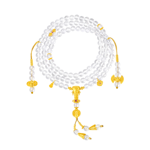 周大生转珠阁天然水晶项链如意葫芦吊坠银S925国风送女友生日礼物