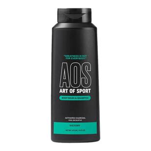 Art of Sport 男士运动沐浴露洗发水二合一天然成分深层清洁473ml