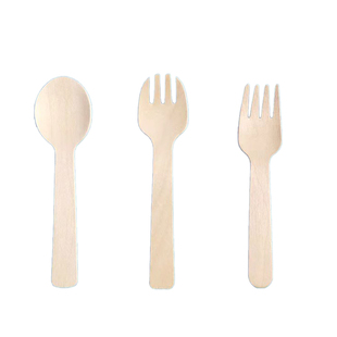 一次性环保小号木勺独立装木质冰淇淋酸奶雪糕勺甜品叉勺点心木叉