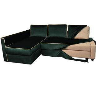 定制适用宜家弗瑞顿沙发套复古纯色皮革转角全包沙发床套FRIHETEN