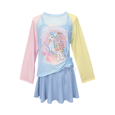 泳衣女分体三件套保守显瘦遮肚