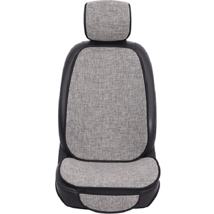 亚麻汽车坐垫四季通用座椅座位垫子后排单片单主驾驶冬天汽车座垫