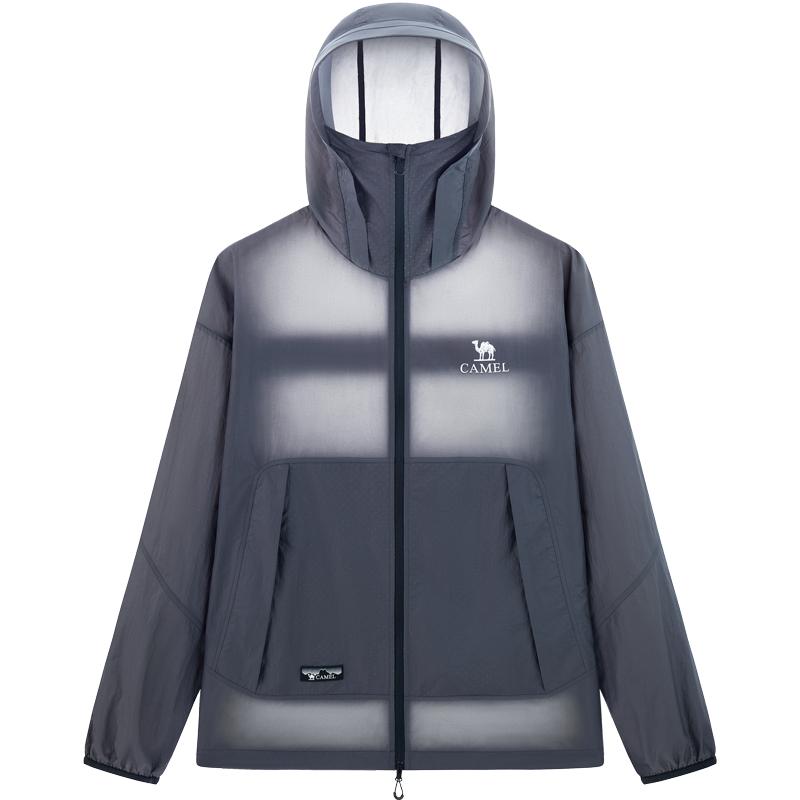 骆驼男装凉感防晒衣upf50+遮热透气防紫外线皮肤衣户外防晒服男