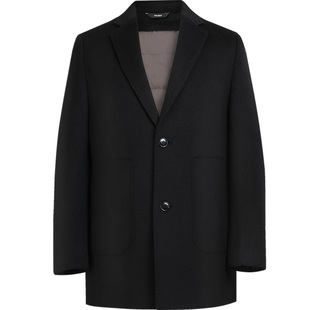 【羽绒内胆】浪登男士羊毛大衣短款2025冬季商务保暖西装毛呢外套