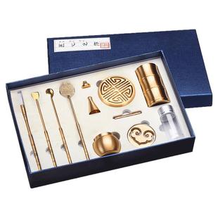 纯铜香篆套装打篆制香工具香薰炉香粉焚香模具入门香灰香压香铲