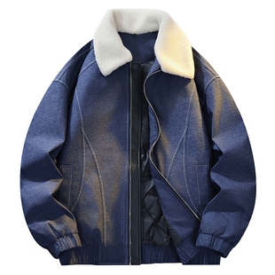 男士羽绒服男款冬季加厚高级感2025新款毛领外套羽绒夹克防寒服