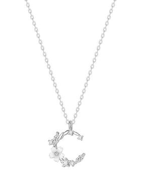 925纯银天然贝母樱花项链高级感