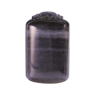 和合玉器和田玉墨玉平安无事牌玉石玉牌挂件吊坠新疆礼物男女