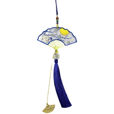 刺绣手工diy扇形车挂自绣材料包