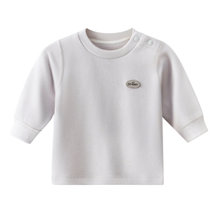 俏萌兔婴儿秋衣保暖上衣德绒宝宝秋冬打底衣男宝内衣女宝睡衣单件