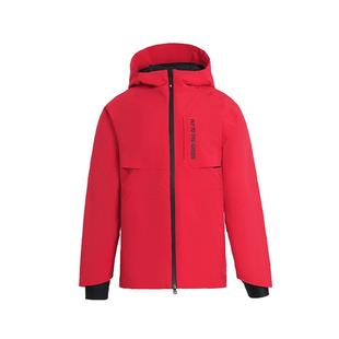 svg高尔夫冬季新款男装红色连帽立领羽绒服保暖白鸭绒运动外套男