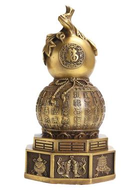 铜葫芦摆件开口空心玄关八卦挂件